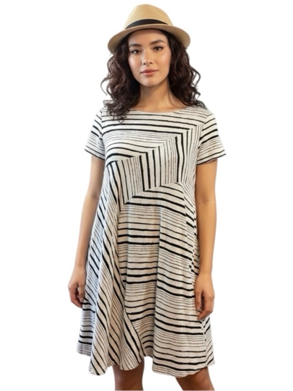 ✨ Anthropologie Maeve Striped A-Line Swing Dress - Maternity Friendly 🤰 - Picture 2 of 8